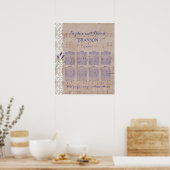 Romantische Muziek Lavendel Trouwstoel Grafiek Poster (Keuken)