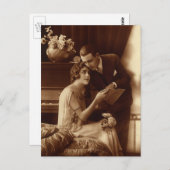  Romantische muziek, liefde en Romance Lovers Briefkaart (Voorkant / Achterkant)