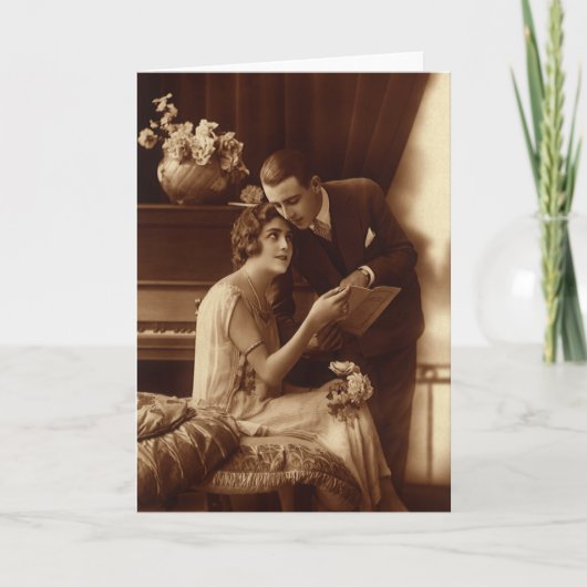  Romantische muziek, liefde en Romance Lovers Kaart (Voorkant)