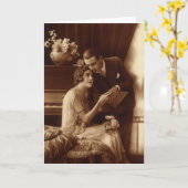  Romantische muziek, liefde en Romance Lovers Kaart (Gele Bloem)