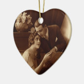  Romantische muziek, liefde en Romance Lovers Keramisch Ornament (Links)