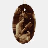 Romantische muziek, liefde en Romance Lovers Keramisch Ornament (Rechts)