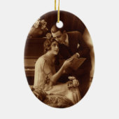Romantische muziek, liefde en Romance Lovers Keramisch Ornament (Achterkant)