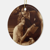 Romantische muziek, liefde en Romance Lovers Keramisch Ornament (Links)