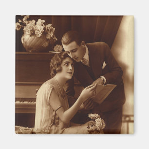 Romantische muziek, liefde en Romance Lovers Magneet
