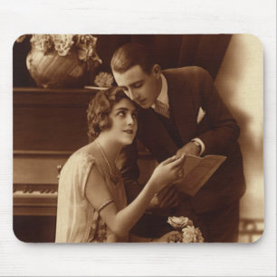 Romantische muziek, liefde en Romance Lovers Muismat