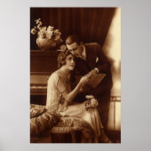  Romantische muziek, liefde en Romance Lovers Poster (Voorkant)