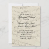 Romantische Muzieknoten Huwrepetitie Kaart (Voorkant)