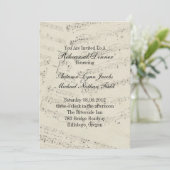 Romantische Muzieknoten Huwrepetitie Kaart (Staand voorkant)