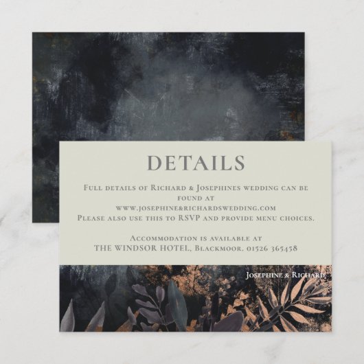 Romantische, mysterieuze details envelop kaart (Voorkant / Achterkant)