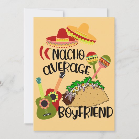 Romantische Nacho Je Gemiddelde Vriendkaart Feestdagenkaart (Voorkant)