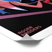 Romantische nacht in franse riviera, vintage-reis poster (Hoek)