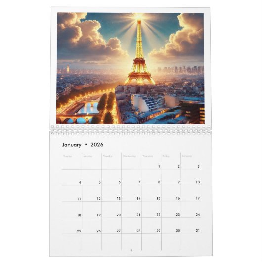 Romantische nacht in Parijs - 2025 Kalender (Jan 2026)