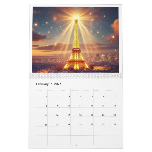 Romantische nacht in Parijs - 2025 Kalender (Feb 2026)