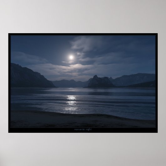 romantische nacht poster (Voorkant)