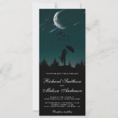 Romantische Nachtelijke Lucht, Maan & Vallende Ste Kaart (Voorkant)