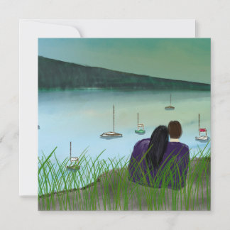 Romantische nachtkaart kaart