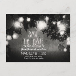 Romantische nachtlampjes  Save the Date Aankondigingskaart