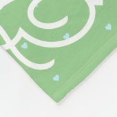 Romantische namen en Schattigee harten herhaald op Fleece Deken (Hoek)