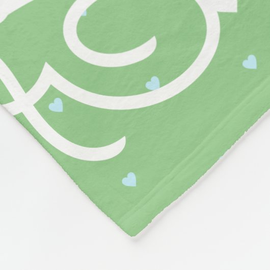 Romantische namen en Schattigee harten herhaald op Fleece Deken (Hoek)