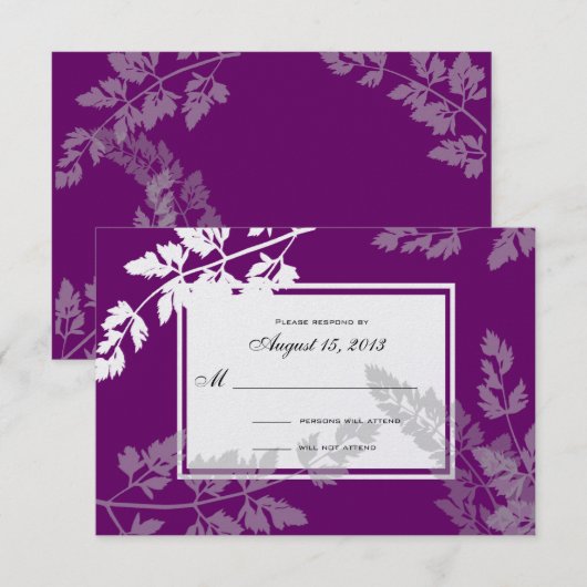 Romantische Natuur / Huwelijksreactie Kaart (Voorkant / Achterkant)