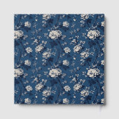 Romantische Navy Bloemige Elegantie Gastenboek (Achterkant)