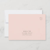 Romantische Navy Floral Maaltijd Keuze RSVP Briefk Kaart (Achterkant)