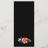 Romantische  Nederlandse bloemen bruiloft menukaar Menu (Achterkant)