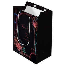 Romantische Neon Bloemige Trouwboog Gloed Medium Cadeauzakje