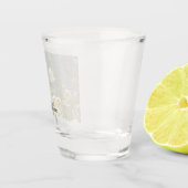 Romantische nepsierbloemen bruiloft  shot glas (Rechts)