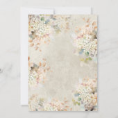 Romantische Neutrale  Hortensia's Bruidslunch Kaart (Achterkant)