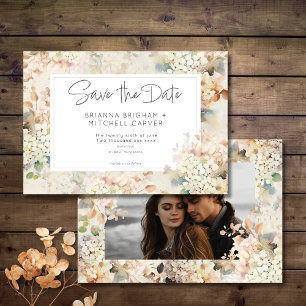 Romantische Neutrale  Hortensia's Fotobruiloft Save The Date