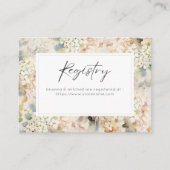 Romantische Neutrale Vintage Hydrangea Bruiloft Re Informatiekaartje (Voorkant)