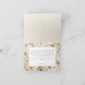 Romantische Neutrale Vintage Hydrangea Bruiloftsbo Bedankkaart (Binnen)