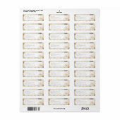 Romantische Neutrale Vintage Hydrangea Bruiloftsbo Etiket (Full Sheet)