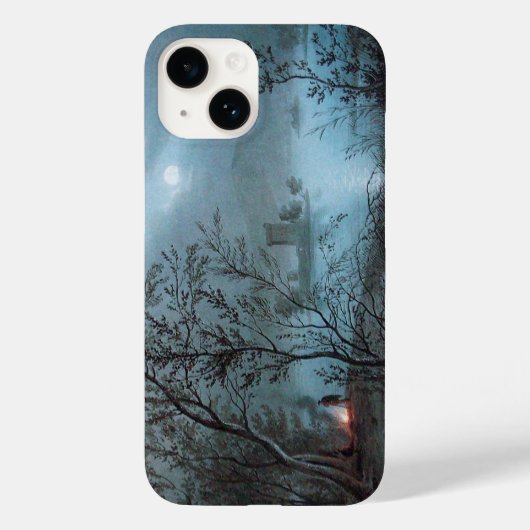 ROMANTISCHE NOCTURNE LANDSCHAP IN BLAUW Case-Mate iPhone CASE (Achterkant)