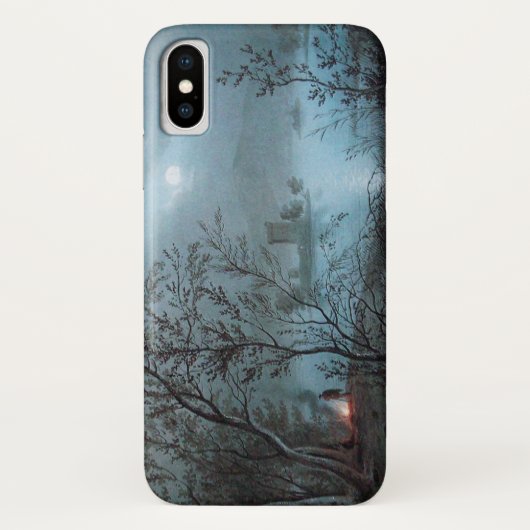 ROMANTISCHE NOCTURNE LANDSCHAP IN BLAUW Case-Mate iPhone CASE (Achterkant)