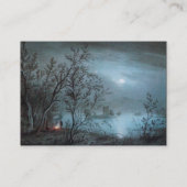 ROMANTISCHE NOCTURNE LANDSCHAP IN BLAUW parelpapie Visitekaartje (Achterkant)