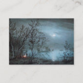 ROMANTISCHE NOCTURNE LANDSCHAP IN BLAUW parelpapie Visitekaartje (Achterkant)