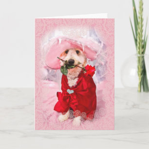 Romantische Note Kaart - Golden Doodle