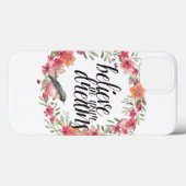 Romantische Oleander Vogel Roze Bloemen Droom Case-Mate iPhone Case (Achterkant (horizontaal))