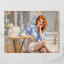 Romantische oliekunst blauw ogend meisje zachte pa