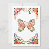 Romantische olieverfschildering bloem vlinder kaart (Voorkant)