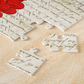 Romantische olifant en hartballonnen legpuzzel (Zijkant)