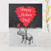 Romantische olifant moederdag kaart (Gele Bloem)