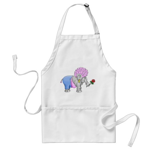 romantische olifant standaard schort (Voorkant)
