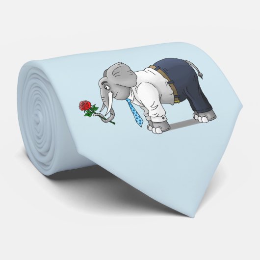 Romantische Olifant Stropdas (Opgerold)