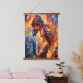 Romantische Omhelzing Abstract Expressionisme Hangend Wandkleed (Slaapkamer)