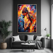 Romantische Omhelzing Abstract Expressionisme Post Perfect Poster