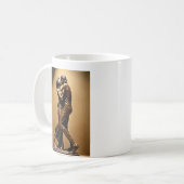 Romantische omhelzing Mok: Unieke kussen Koffiemok (Voorkant links)